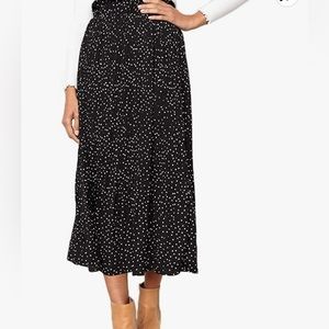 Black polka dot skirt